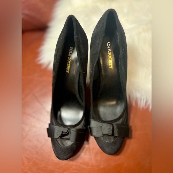 NWOT Black Sole Society Anya Size 8.5M with Bow - Picture 6 of 7